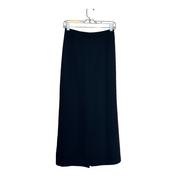 Zara Basic black crepe palazzo front overlap flap pants size small - Picture 2 of 13